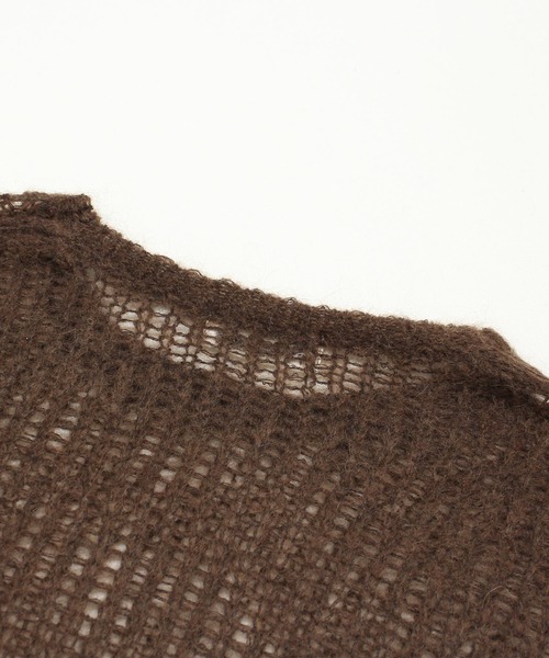 RNA-N(アールエヌエーエヌ)の「K2736 モヘアクループルオーバー(ニット/セーター・レディース・ブラウン/レッド/杢グレー・FREE)」の4枚目の写真