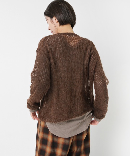 RNA-N(アールエヌエーエヌ)の「K2736 モヘアクループルオーバー(ニット/セーター・レディース・ブラウン/レッド/杢グレー・FREE)」の19枚目の写真