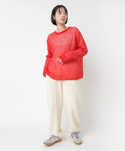 RNA-N(アールエヌエーエヌ)の「K2736 モヘアクループルオーバー(ニット/セーター・レディース・ブラウン/レッド/杢グレー・FREE)」の5枚目の写真