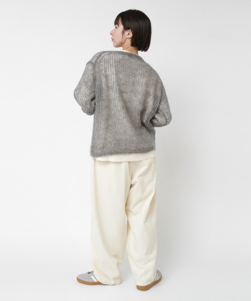 RNA-N(アールエヌエーエヌ)の「K2736 モヘアクループルオーバー(ニット/セーター・レディース・ブラウン/レッド/杢グレー・FREE)」の12枚目の写真