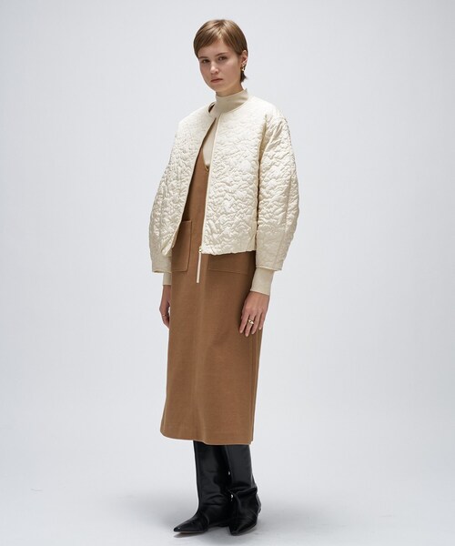 cloenc（クロエンス）の「【手洗い可】アートキルトショートブルゾン（ブルゾン・レディース・ブラック/オフホワイト・02）」の3枚目の写真