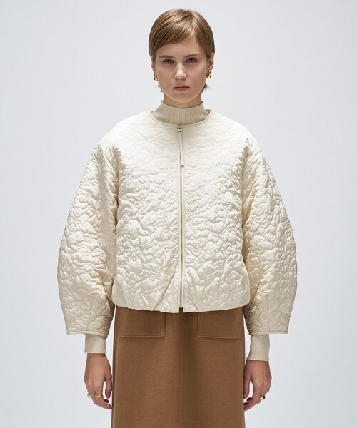 cloenc（クロエンス）の「【手洗い可】アートキルトショートブルゾン（ブルゾン・レディース・ブラック/オフホワイト・02）」の5枚目の写真