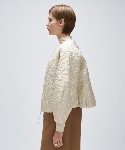 cloenc（クロエンス）の「【手洗い可】アートキルトショートブルゾン（ブルゾン・レディース・ブラック/オフホワイト・02）」の6枚目の写真