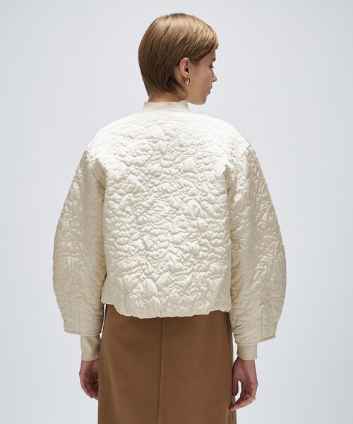 cloenc（クロエンス）の「【手洗い可】アートキルトショートブルゾン（ブルゾン・レディース・ブラック/オフホワイト・02）」の7枚目の写真