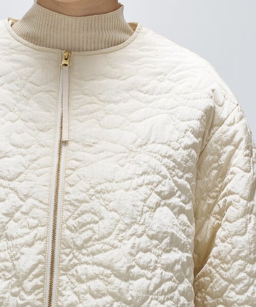 cloenc（クロエンス）の「【手洗い可】アートキルトショートブルゾン（ブルゾン・レディース・ブラック/オフホワイト・02）」の10枚目の写真