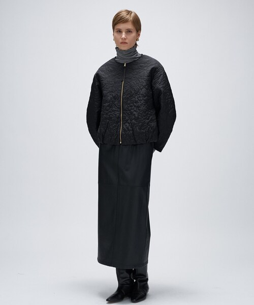 cloenc（クロエンス）の「【手洗い可】アートキルトショートブルゾン（ブルゾン・レディース・ブラック/オフホワイト・02）」の11枚目の写真