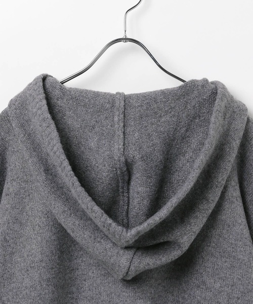 ALAND（エーランド）の「【UNISEX】ALAND／Aロゴニットフーディー（ニット/セーター・レディース・ブルー/グレー/ブラック/アイボリー/ピンク・SMALL/LARGE）」の21枚目の写真