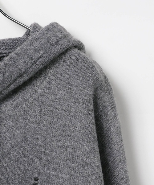 ALAND（エーランド）の「【UNISEX】ALAND／Aロゴニットフーディー（ニット/セーター・レディース・ブルー/グレー/ブラック/アイボリー/ピンク・SMALL/LARGE）」の22枚目の写真