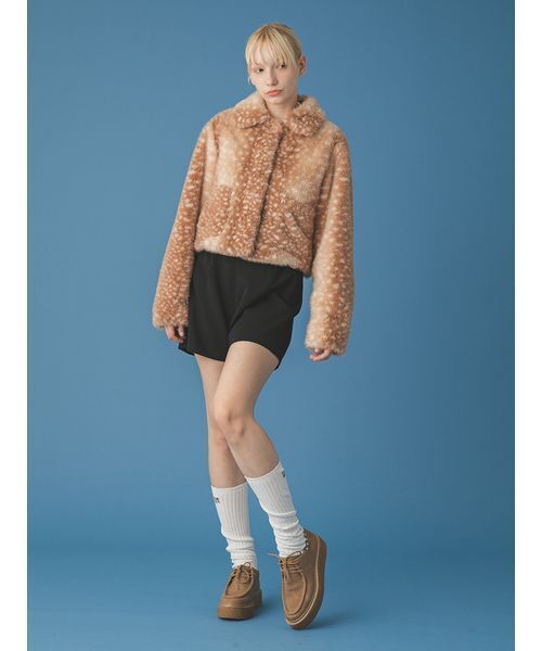 FURFUR（ファーファー）の「エコファージャケット（ブルゾン・レディース・アニマル/ピンク/チャコールグレー・F）」の15枚目の写真