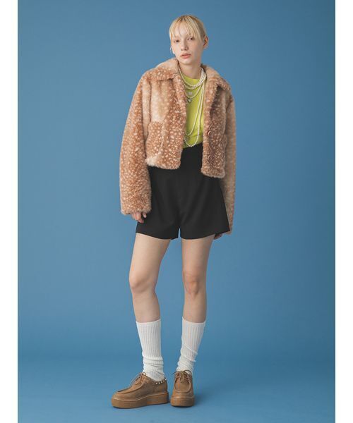 FURFUR（ファーファー）の「エコファージャケット（ブルゾン・レディース・アニマル/ピンク/チャコールグレー・F）」の17枚目の写真