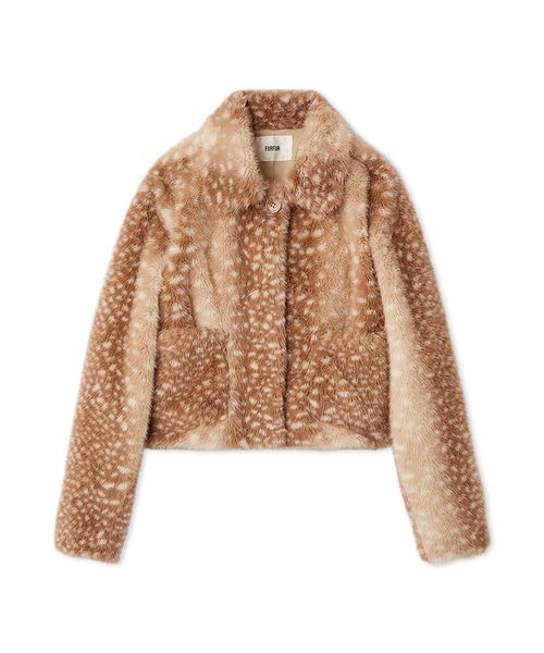 FURFUR（ファーファー）の「エコファージャケット（ブルゾン・レディース・アニマル/ピンク/チャコールグレー・F）」の21枚目の写真