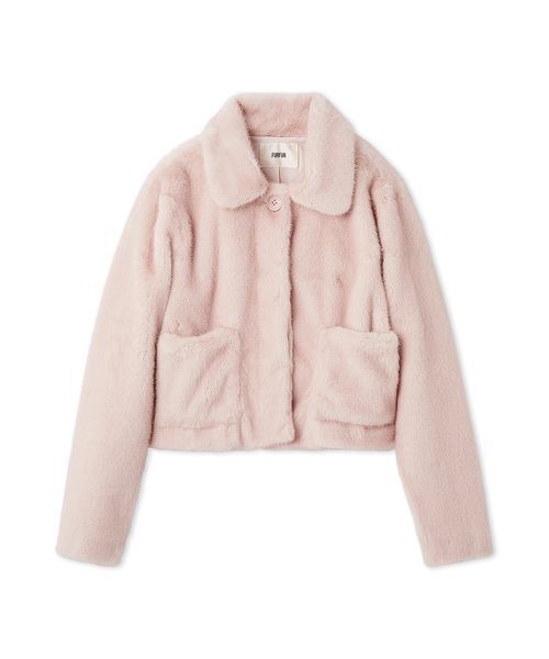 FURFUR（ファーファー）の「エコファージャケット（ブルゾン・レディース・アニマル/ピンク/チャコールグレー・F）」の22枚目の写真