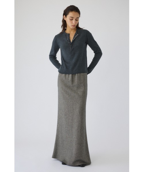 RIM.ARK（リムアーク）の「Herringbone maxi SK ヘリンボーンマキシスカート（スカート・レディース・グレー/ブラック/ベージュ・36/38）」の15枚目の写真