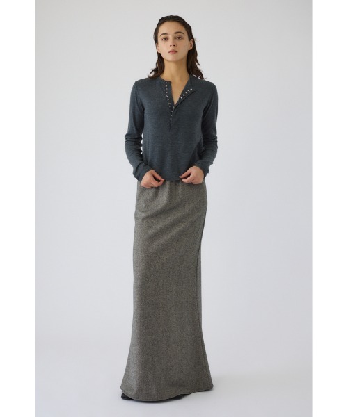 RIM.ARK（リムアーク）の「Herringbone maxi SK ヘリンボーンマキシスカート（スカート・レディース・グレー/ブラック/ベージュ・36/38）」の16枚目の写真