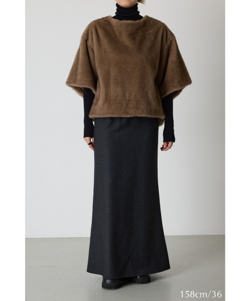 RIM.ARK（リムアーク）の「Herringbone maxi SK ヘリンボーンマキシスカート（スカート・レディース・グレー/ブラック/ベージュ・36/38）」の5枚目の写真