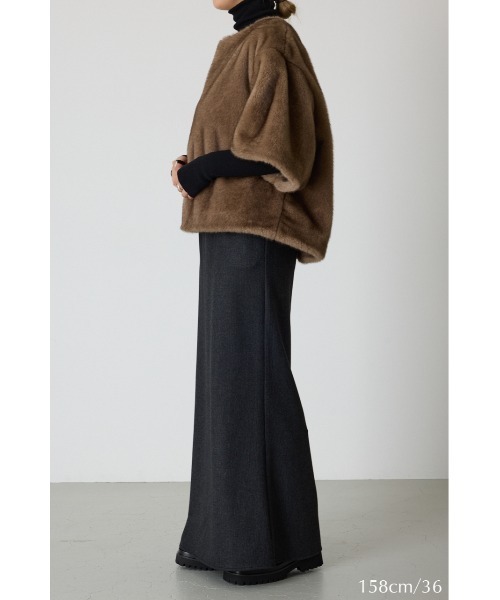 RIM.ARK（リムアーク）の「Herringbone maxi SK ヘリンボーンマキシスカート（スカート・レディース・グレー/ブラック/ベージュ・36/38）」の6枚目の写真