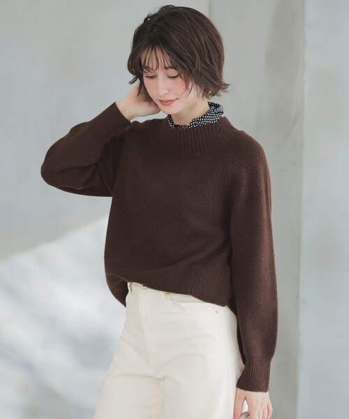 ANY SIS(エニィスィス)の「ボートネックAir ニット(ニット/セーター・レディース・スカイブルー系/ダークブラウン系/ライラック系/レッド系/アイボリー系/ダークグリーン系・X-SMALL)」の16枚目の写真