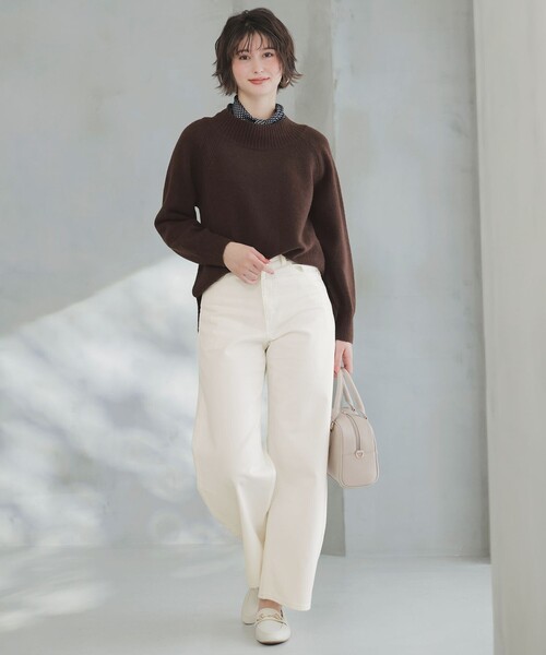 ANY SIS(エニィスィス)の「ボートネックAir ニット(ニット/セーター・レディース・スカイブルー系/ダークブラウン系/ライラック系/レッド系/アイボリー系/ダークグリーン系・X-SMALL)」の17枚目の写真