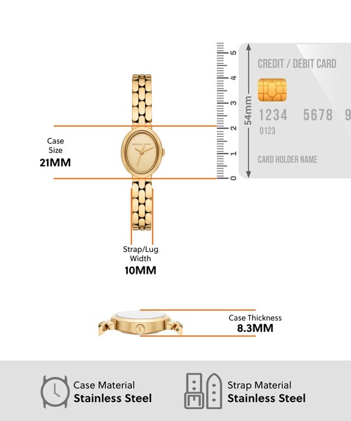 MICHAEL KORS（マイケルコース）の「マイケル・コース 腕時計 レディース アナログ ステンレス MK4955（アナログ腕時計・レディース・ゴールド・FREE）」の5枚目の写真