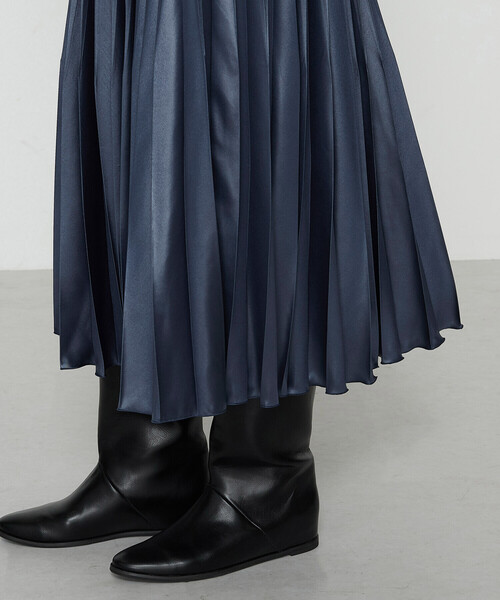 K.T KIYOKO TAKASE（キヨコタカセ）の「サテンチンツ コンビネーションプリーツスカート（スカート・レディース・キナリ/チャコール/ブルー系その他・9号/7号）」の21枚目の写真