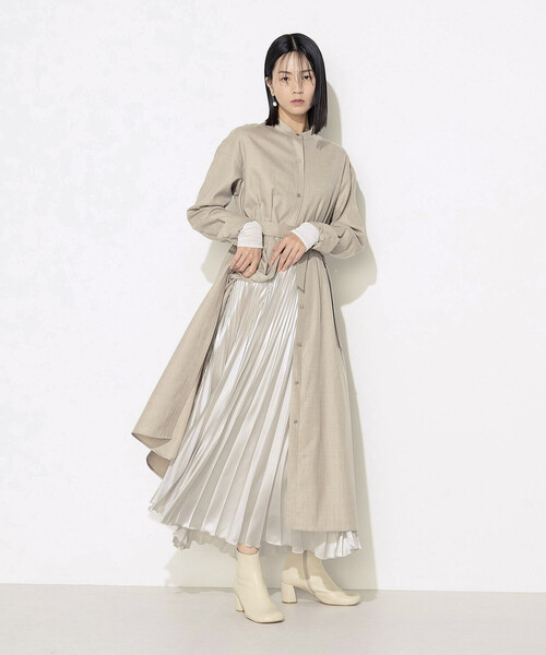 K.T KIYOKO TAKASE（キヨコタカセ）の「サテンチンツ コンビネーションプリーツスカート（スカート・レディース・キナリ/チャコール/ブルー系その他・9号/7号）」の14枚目の写真