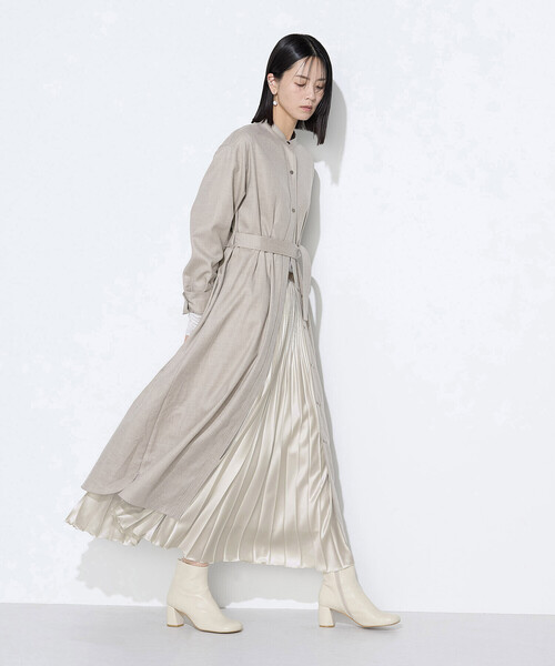 K.T KIYOKO TAKASE（キヨコタカセ）の「サテンチンツ コンビネーションプリーツスカート（スカート・レディース・キナリ/チャコール/ブルー系その他・9号/7号）」の16枚目の写真