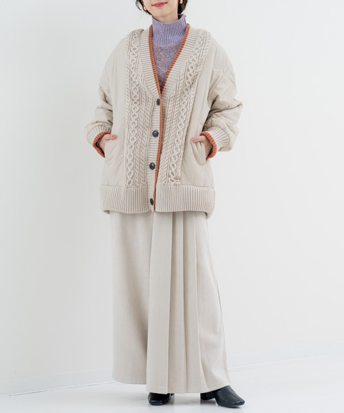 refinedworks(リファインドワークス)の「【refinedworks】異素材 ドッキングアウター(その他アウター・レディース・ベージュ/ブラック/カーキ・FREE)」の18枚目の写真