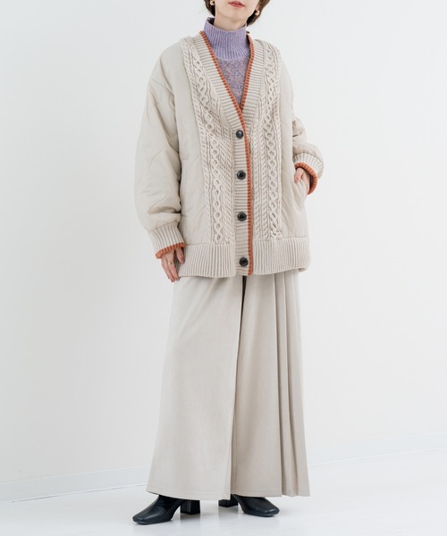 refinedworks(リファインドワークス)の「【refinedworks】異素材 ドッキングアウター(その他アウター・レディース・ベージュ/ブラック/カーキ・FREE)」の19枚目の写真