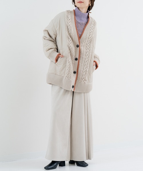 refinedworks(リファインドワークス)の「【refinedworks】異素材 ドッキングアウター(その他アウター・レディース・ベージュ/ブラック/カーキ・FREE)」の21枚目の写真