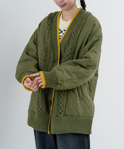 refinedworks(リファインドワークス)の「【refinedworks】異素材 ドッキングアウター(その他アウター・レディース・ベージュ/ブラック/カーキ・FREE)」の7枚目の写真