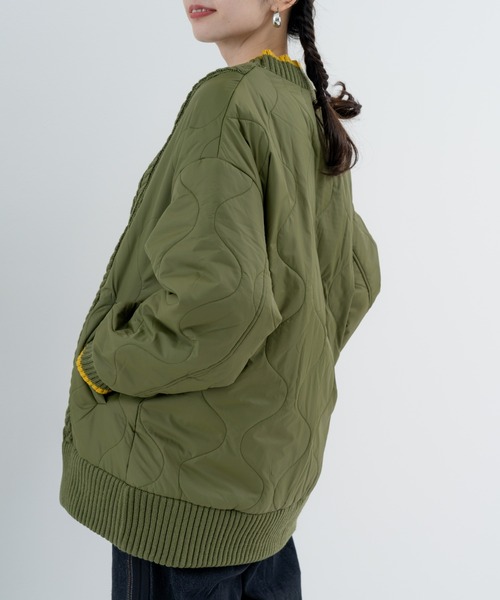 refinedworks(リファインドワークス)の「【refinedworks】異素材 ドッキングアウター(その他アウター・レディース・ベージュ/ブラック/カーキ・FREE)」の9枚目の写真