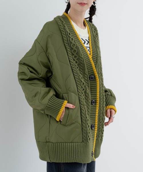 refinedworks(リファインドワークス)の「【refinedworks】異素材 ドッキングアウター(その他アウター・レディース・ベージュ/ブラック/カーキ・FREE)」の11枚目の写真