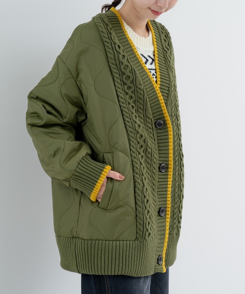 refinedworks(リファインドワークス)の「【refinedworks】異素材 ドッキングアウター(その他アウター・レディース・ベージュ/ブラック/カーキ・FREE)」の12枚目の写真