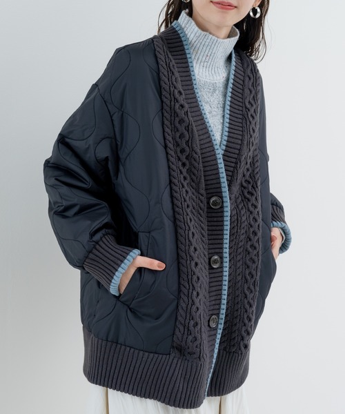 refinedworks(リファインドワークス)の「【refinedworks】異素材 ドッキングアウター(その他アウター・レディース・ベージュ/ブラック/カーキ・FREE)」の13枚目の写真