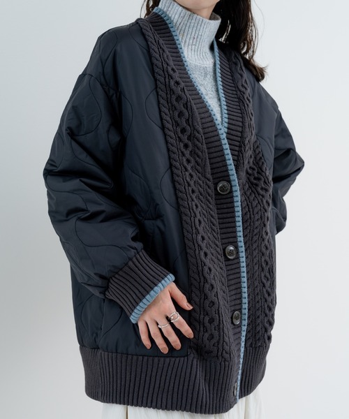 refinedworks(リファインドワークス)の「【refinedworks】異素材 ドッキングアウター(その他アウター・レディース・ベージュ/ブラック/カーキ・FREE)」の14枚目の写真