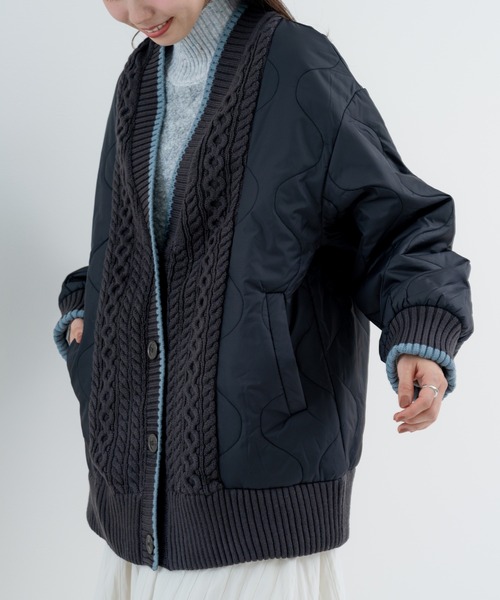 refinedworks(リファインドワークス)の「【refinedworks】異素材 ドッキングアウター(その他アウター・レディース・ベージュ/ブラック/カーキ・FREE)」の15枚目の写真