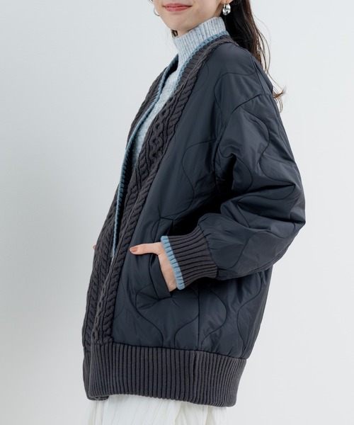 refinedworks(リファインドワークス)の「【refinedworks】異素材 ドッキングアウター(その他アウター・レディース・ベージュ/ブラック/カーキ・FREE)」の16枚目の写真