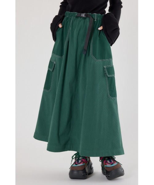 RODEO CROWNS WIDE BOWL(ロデオクラウンズワイドボウル)の「テープベルト異素材切替カーゴスカート(スカート・レディース・ブラック/ベージュ/グリーン・FREE)」の15枚目の写真