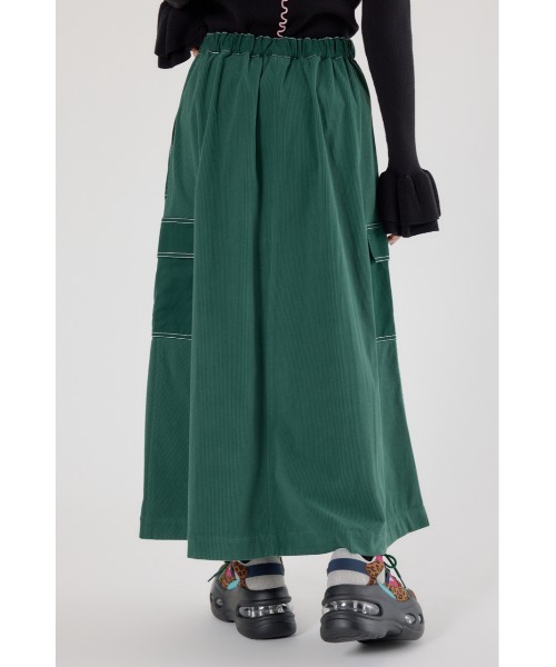 RODEO CROWNS WIDE BOWL(ロデオクラウンズワイドボウル)の「テープベルト異素材切替カーゴスカート(スカート・レディース・ブラック/ベージュ/グリーン・FREE)」の18枚目の写真