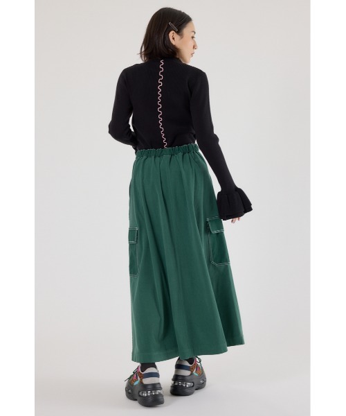 RODEO CROWNS WIDE BOWL(ロデオクラウンズワイドボウル)の「テープベルト異素材切替カーゴスカート(スカート・レディース・ブラック/ベージュ/グリーン・FREE)」の20枚目の写真