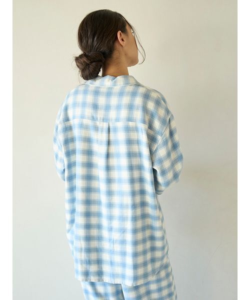 プレッピーネルチェックシャツ（ルームウェア/パジャマ）｜gelato