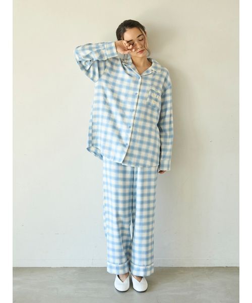 プレッピーネルチェックシャツ（ルームウェア/パジャマ）｜gelato