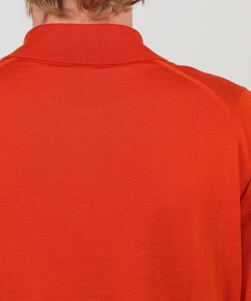 JOHN SMEDLEY(ジョンスメドレー)の「JOHN SMEDLEY DORSET メリノウール ポロカラープルオーバーニット(ニット/セーター・メンズ・グレー/ダークブラウン/オレンジ・M/S/L)」の10枚目の写真