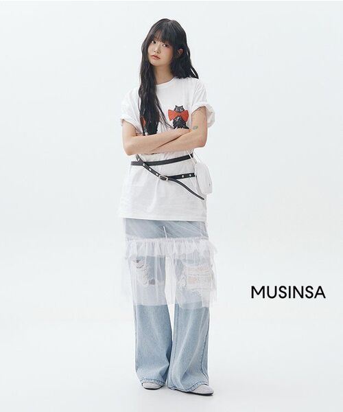 RONRON(ロンロン)の「SHEER LAYERED RUFFLE SKIRT WHITE(スカート・レディース・その他・FREE)」の2枚目の写真