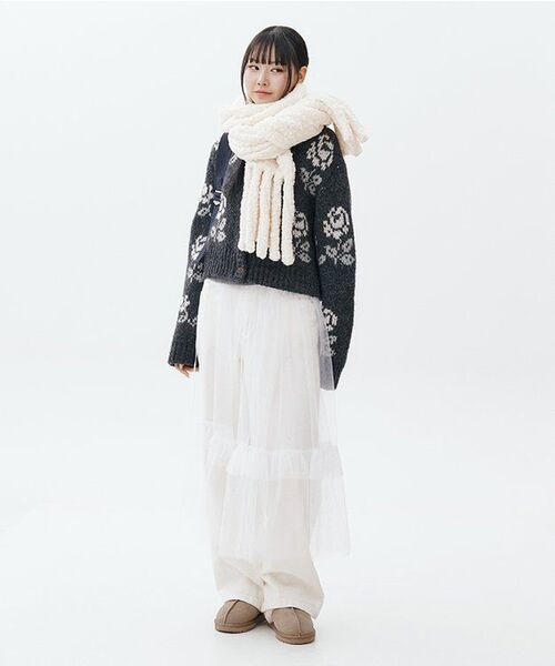 RONRON(ロンロン)の「SHEER LAYERED RUFFLE SKIRT WHITE(スカート・レディース・その他・FREE)」の4枚目の写真