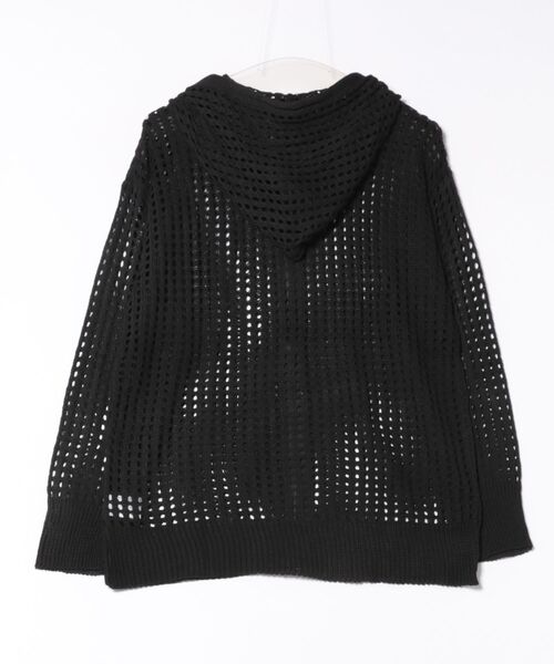 Figments（フィグメンツ）の「ブロックメッシュニットパーカー（パーカー・レディース・ブラック・FREE）」の9枚目の写真