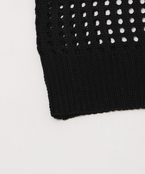 Figments（フィグメンツ）の「ブロックメッシュニットパーカー（パーカー・レディース・ブラック・FREE）」の8枚目の写真