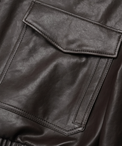 DOFFJASON(ドフジェーソン)の「プレミアムベジタブルA-2ジャケットBROWN(ライダースジャケット・メンズ・その他・X-LARGE/XX-LARGE/MEDIUM/LARGE)」の4枚目の写真