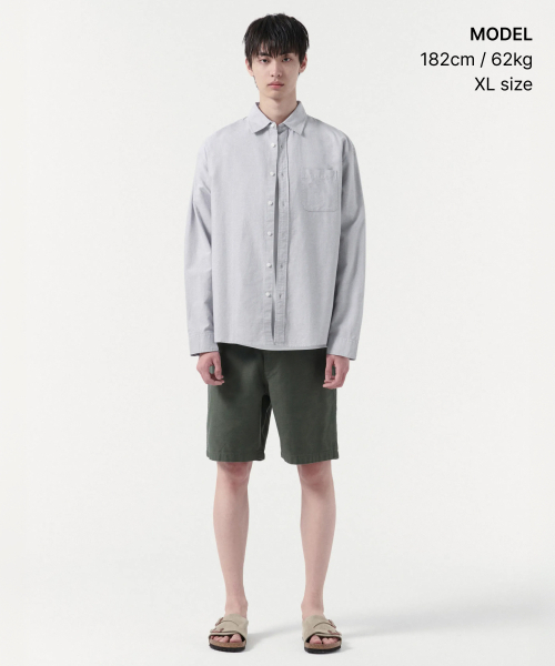 MUSINSA STANDARD（ムシンサスタンダード）の「リラックスフィットオックスフォードシャツ[グレー]（シャツ/ブラウス・メンズ・その他・LARGE/X-LARGE/XX-LARGE/XXX-LARGE/SMALL/MEDIUM）」の2枚目の写真
