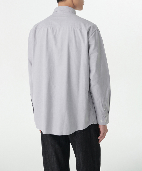 MUSINSA STANDARD（ムシンサスタンダード）の「リラックスフィットオックスフォードシャツ[グレー]（シャツ/ブラウス・メンズ・その他・LARGE/X-LARGE/XX-LARGE/XXX-LARGE/SMALL/MEDIUM）」の6枚目の写真